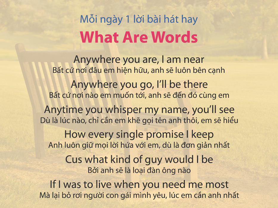 Bạn nên tìm hiểu lời bài hát trước nhé
