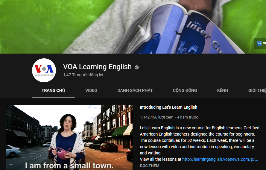 Kênh Youtube VOA Learning English