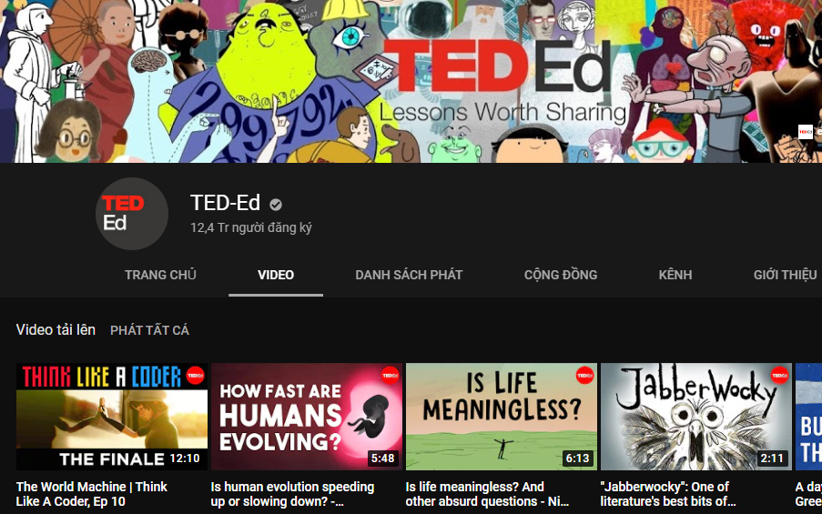 Kênh Youtube TED - Ed