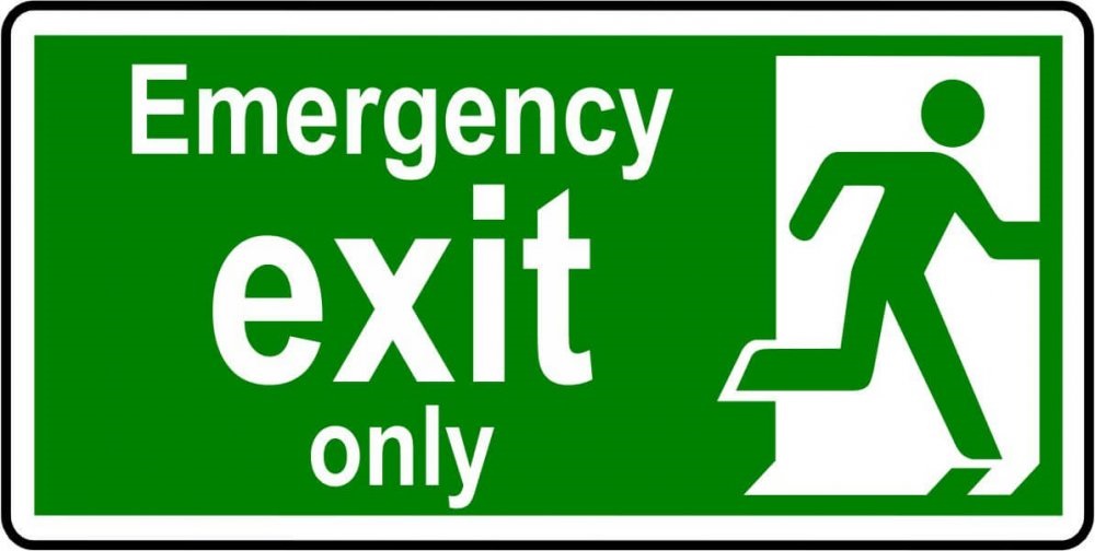 Emergency exit: lối thoát hiểm